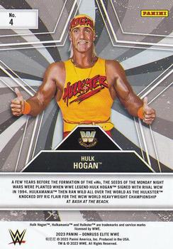 2023 Donruss Elite WWE - Star Status #4 Hulk Hogan Back