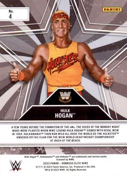 2023 Donruss Elite WWE - Star Status Green #4 Hulk Hogan Back