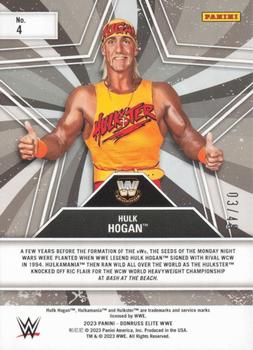 2023 Donruss Elite WWE - Star Status Orange #4 Hulk Hogan Back
