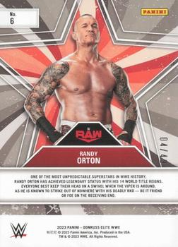 2023 Donruss Elite WWE - Star Status Orange #6 Randy Orton Back