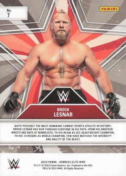 2023 Donruss Elite WWE - Star Status Orange #7 Brock Lesnar Back