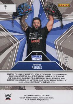 2023 Donruss Elite WWE - Star Status Teal #8 Roman Reigns Back