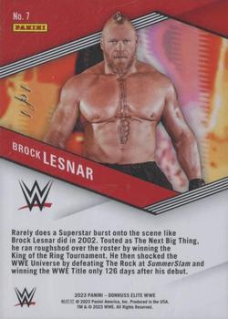 2023 Donruss Elite WWE - Spellbound Black #7 Brock Lesnar Back