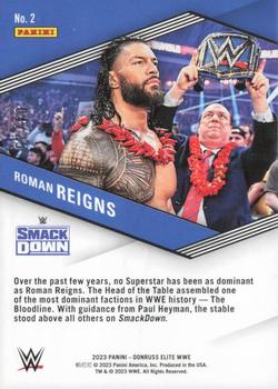 2023 Donruss Elite WWE - Spellbound Teal #2 Roman Reigns Back