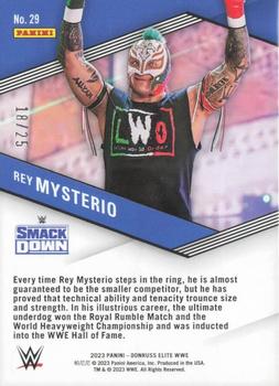 2023 Donruss Elite WWE - Spellbound Teal #29 Rey Mysterio Back