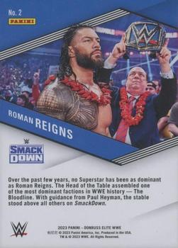 2023 Donruss Elite WWE - Spellbound Orange #2 Roman Reigns Back
