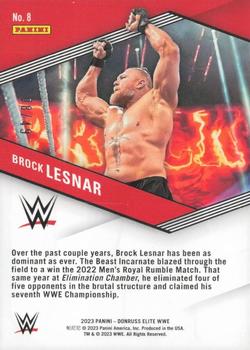 2023 Donruss Elite WWE - Spellbound Orange #8 Brock Lesnar Back