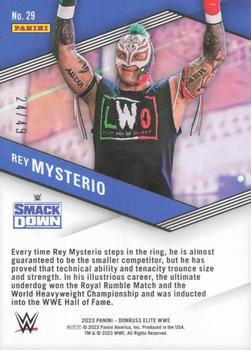 2023 Donruss Elite WWE - Spellbound Orange #29 Rey Mysterio Back