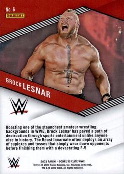 2023 Donruss Elite WWE - Spellbound Green #6 Brock Lesnar Back