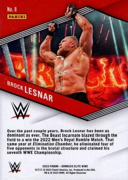 2023 Donruss Elite WWE - Spellbound Green #8 Brock Lesnar Back