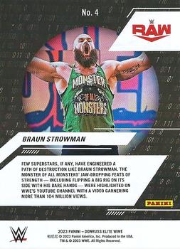 2023 Donruss Elite WWE - Powerhouses Green #4 Braun Strowman Back