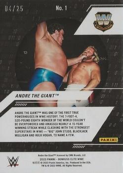 2023 Donruss Elite WWE - Powerhouses Teal #1 Andre The Giant Back