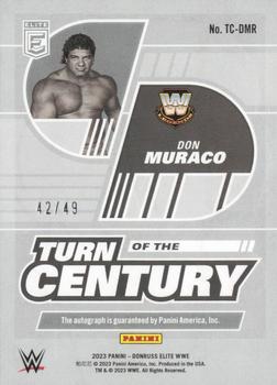 2023 Donruss Elite WWE - Turn of the Century Signatures Red #TC-DMR Don Muraco Back