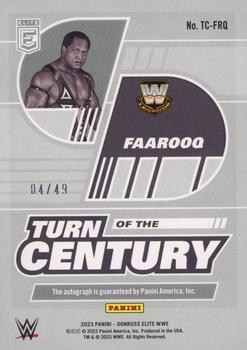 2023 Donruss Elite WWE - Turn of the Century Signatures Red #TC-FRQ Faarooq Back