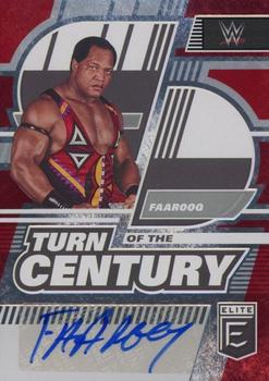 2023 Donruss Elite WWE - Turn of the Century Signatures Red #TC-FRQ Faarooq Front