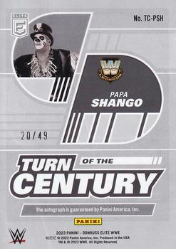 2023 Donruss Elite WWE - Turn of the Century Signatures Red #TC-PSH Papa Shango Back