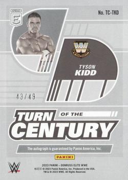 2023 Donruss Elite WWE - Turn of the Century Signatures Red #TC-TKD Tyson Kidd Back