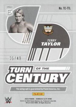 2023 Donruss Elite WWE - Turn of the Century Signatures Red #TC-TTL Terry Taylor Back