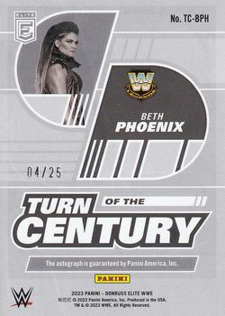 2023 Donruss Elite WWE - Turn of the Century Signatures Blue #TC-BPH Beth Phoenix Back