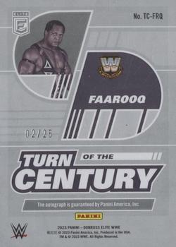 2023 Donruss Elite WWE - Turn of the Century Signatures Blue #TC-FRQ Faarooq Back