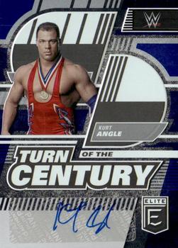 2023 Donruss Elite WWE - Turn of the Century Signatures Blue #TC-KAG Kurt Angle Front