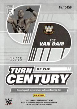 2023 Donruss Elite WWE - Turn of the Century Signatures Blue #TC-RVD Rob Van Dam Back