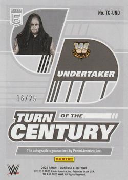 2023 Donruss Elite WWE - Turn of the Century Signatures Blue #TC-UND Undertaker Back