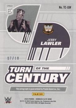 2023 Donruss Elite WWE - Turn of the Century Signatures Gold #TC-JLW Jerry Lawler Back