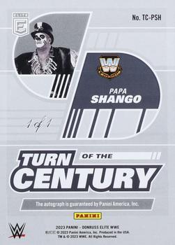 2023 Donruss Elite WWE - Turn of the Century Signatures Black #TC-PSH Papa Shango Back