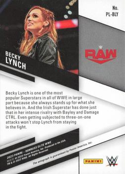 2023 Donruss Elite WWE - Pen Pals Gold #PL-BLY Becky Lynch Back