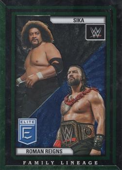 2023 Donruss Elite WWE - Family Lineage Green #3 Roman Reigns / Sika Front