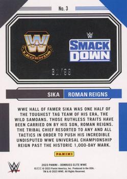 2023 Donruss Elite WWE - Family Lineage Red #3 Roman Reigns / Sika Back