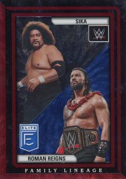 2023 Donruss Elite WWE - Family Lineage Red #3 Roman Reigns / Sika Front