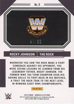 2023 Donruss Elite WWE - Family Lineage Red #9 The Rock / Rocky Johnson Back