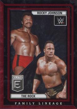 2023 Donruss Elite WWE - Family Lineage Red #9 The Rock / Rocky Johnson Front