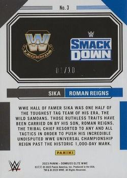 2023 Donruss Elite WWE - Family Lineage Gold #3 Roman Reigns / Sika Back