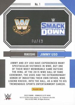 2023 Donruss Elite WWE - Family Lineage Orange #1 Jimmy Uso / Rikishi Back