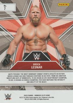 2023 Donruss Elite WWE - Star Status Red #7 Brock Lesnar Back