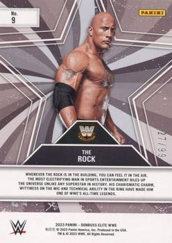 2023 Donruss Elite WWE - Star Status Red #9 The Rock Back