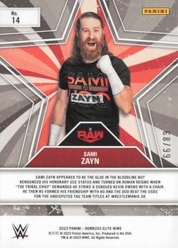 2023 Donruss Elite WWE - Star Status Red #14 Sami Zayn Back