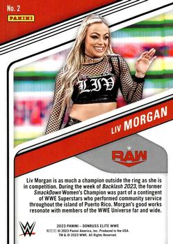 2023 Donruss Elite WWE - Red #2 Liv Morgan Back