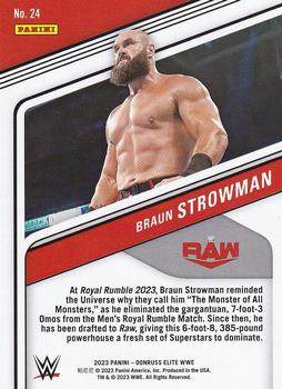 2023 Donruss Elite WWE - Red #24 Braun Strowman Back