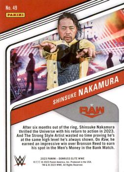 2023 Donruss Elite WWE - Red #49 Shinsuke Nakamura Back