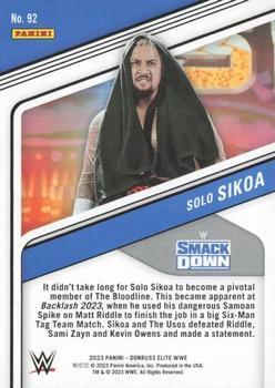 2023 Donruss Elite WWE - Red #92 Solo Sikoa Back