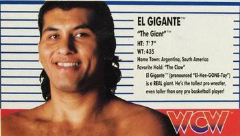 1990-91 Galoob WCW Figure Cards - UK Edition - English #NNO El Gigante Front