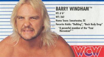 1990-91 Galoob WCW Figure Cards - UK Edition - English #NNO Barry Windham Front