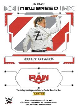 2023 Donruss Elite WWE - New Breed Autographs #NB-ZST Zoey Stark Back