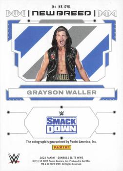 2023 Donruss Elite WWE - New Breed Autographs #NB-GWL Grayson Waller Back