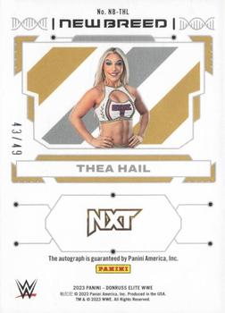 2023 Donruss Elite WWE - New Breed Autographs Red #NB-THL Thea Hail Back
