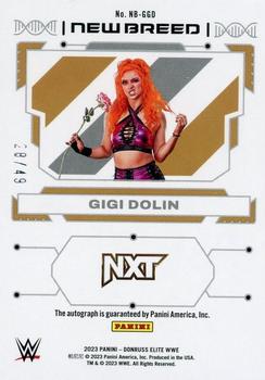 2023 Donruss Elite WWE - New Breed Autographs Red #NB-GGD Gigi Dolin Back
